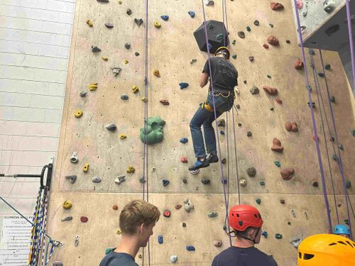 My friend Hunter climbing in Adventure Club